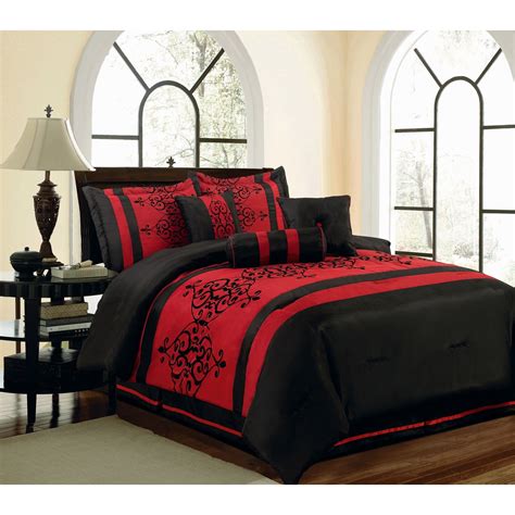 red and black twin bedding